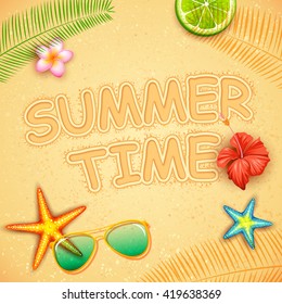 illustration of SummerTime poster design