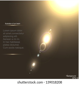 Illustration of sun beam, your idea design.