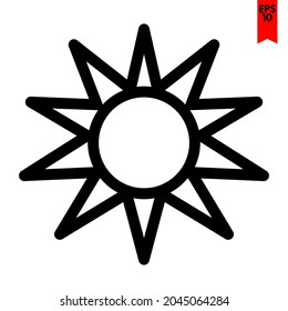 ilustración del icono de diseño solar