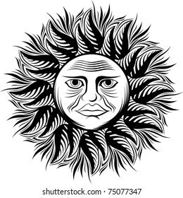 Illustration Sun Face Vector Format Very Stock Vector (Royalty Free ...