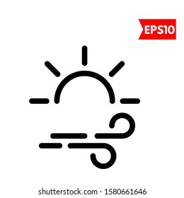 illustration of sun flat icon
