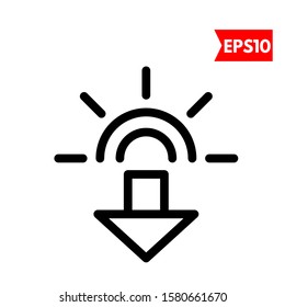 illustration of sun flat icon