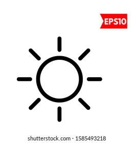 illustration of sun flat icon