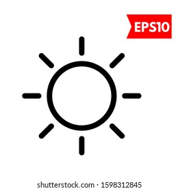illustration of sun flat icon