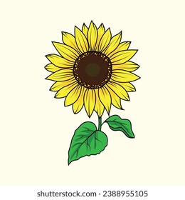 La ilustración de la flor solar