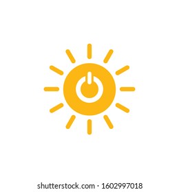 Illustration of a sun icon with an off sign. Stock Vector illustration isolated on white background.