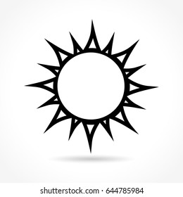 Illustration of sun icon on white background