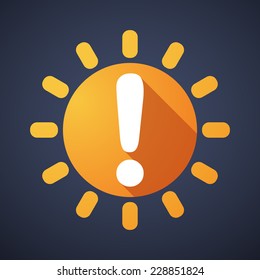 Illustration of a sun icon with a survey sign