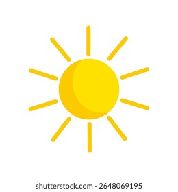 Ilustración del sol. Icono del sol, Ilustración vectorial