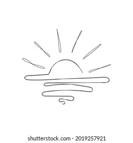 Illustration of a sun. Line Art Print. Tattoo. Printable Modern Illustration Decor. Minimalist Drawing.Corner Decor