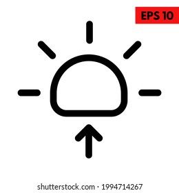 illustration of sun line icon