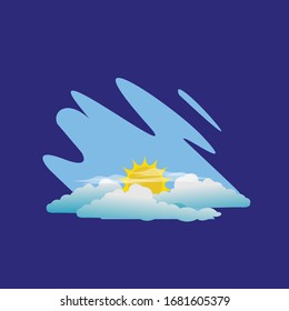 ilustración del sol en una nube
