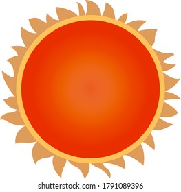 Illustration of Sun on transparent background