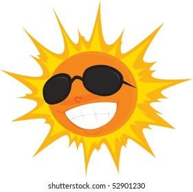 Illustration of a sun on a white background