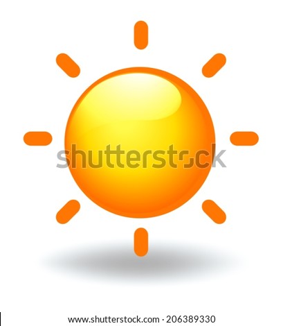 Illustration of a sun on a white background