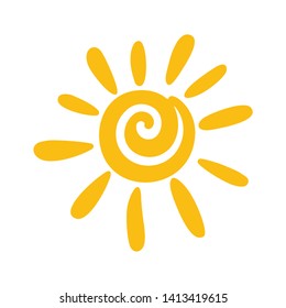 Illustration Of Sun Set icon vector