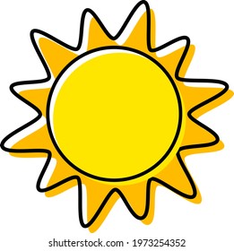 illustration of the sun shining bright (rounded)