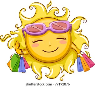 Illustration of the Sun Shopping