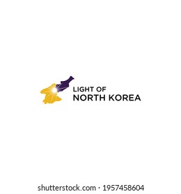 Illustration The sun that shines all over the south Korea region logo design	
