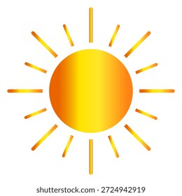 Ilustración del sol con un fondo blanco