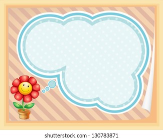 Illustration of a sunflower with an empty callout