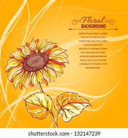 Illustration of sunflower. Vector illustration, contains transparencies, gradients and effects.