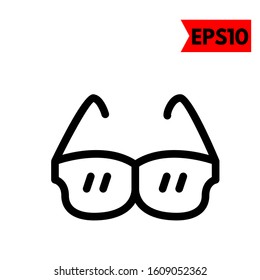 illustration of sunglasses flat icon