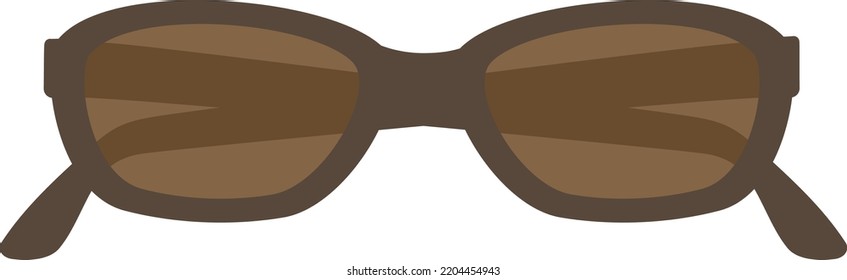 Illustration of sunglasses seen from the front
