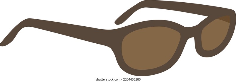 Illustration of sunglasses seen from the side