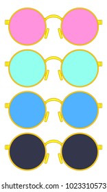 Illustration of the sunglasses set svg