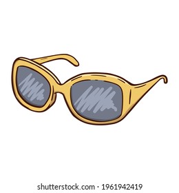 Illustration of sunglasses. Summer style isolated object.