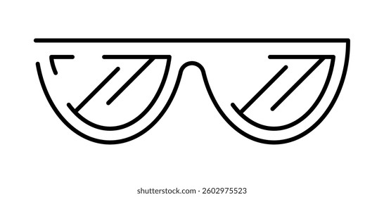 Illustration of sunglasses. Vacation or journey item.