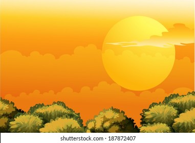 Illustration of a sunny day