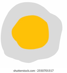 Illustration of sunny side up egg