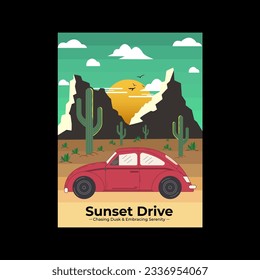 ILLUSTRATION SUNSET DRIVE MOMENTS DESIGN