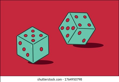 illustration, super cool dice vector