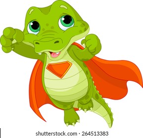 
Illustration of Super Hero Alligator