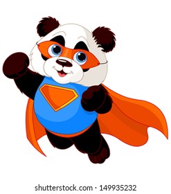 Illustration of Super Hero Panda 