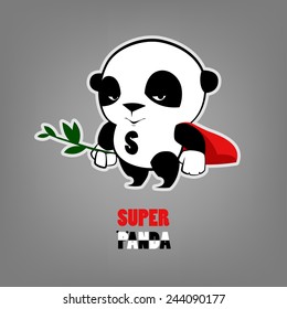 illustration of Super Hero Panda 