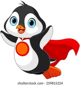 Illustration of Super Hero Penguin