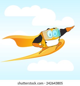 Illustration of superhero
