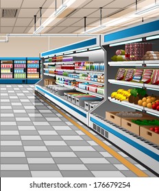 Illustration of the supermarket