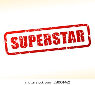 Illustration of superstar text stamp