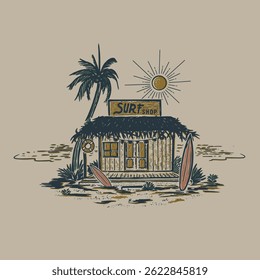  ilustração surf shop tropical design gráfico vintage t shirt cartaz praia surfista férias
