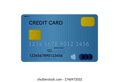 Illustration of the surface of a credit card (blue)