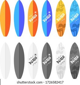 Illustration of a surfboard for leisure.