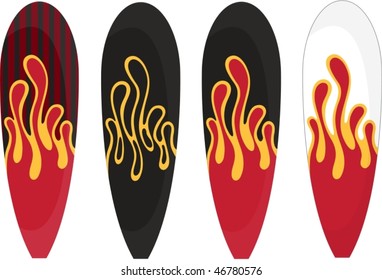 illustration of  surfboard on a white background