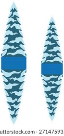 Ilustração de uma prancha de surf. Ilustração vetorial de uma prancha de surfe.