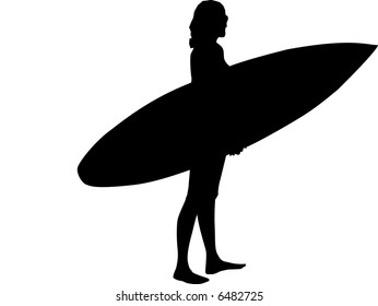 Illustration of surfer