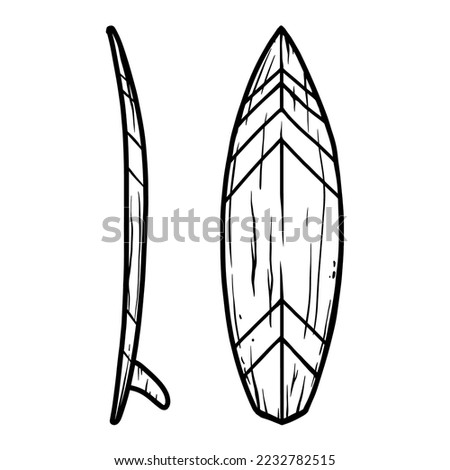 Illustration of surfing board. Design element for poster, emblem, banner, sign, t shirt. Vector illustration Stock photo © 